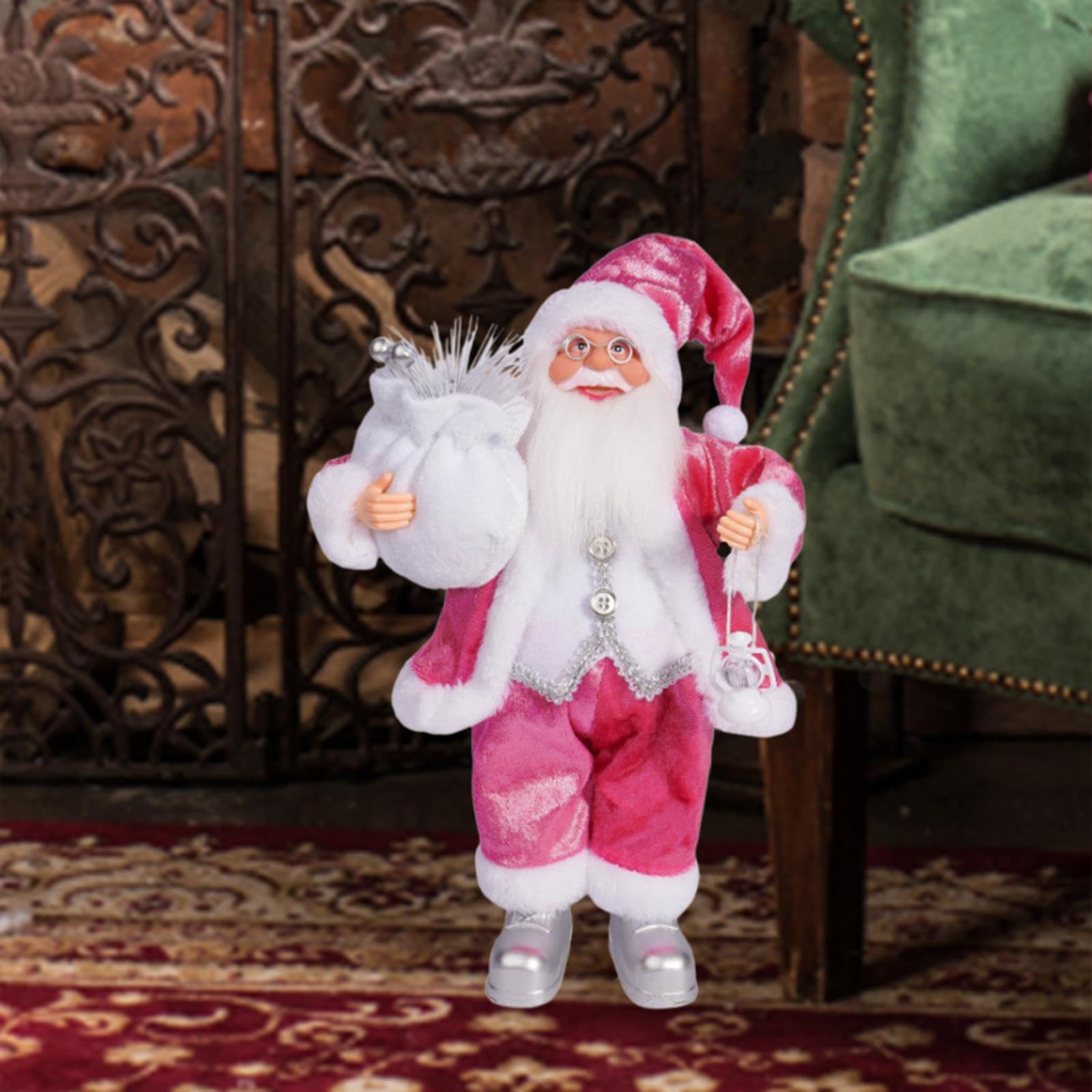 Amazon.co.jp: Yajuyi クリスマスサンタの置物、人形アクセサリー